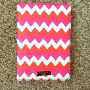 Kate Spade iPad Mini Case w/ Pink & Orange Chevron